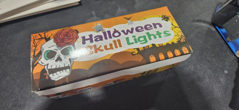 Photo 2 of 3 pack of Halloween Skull lights- battery operated