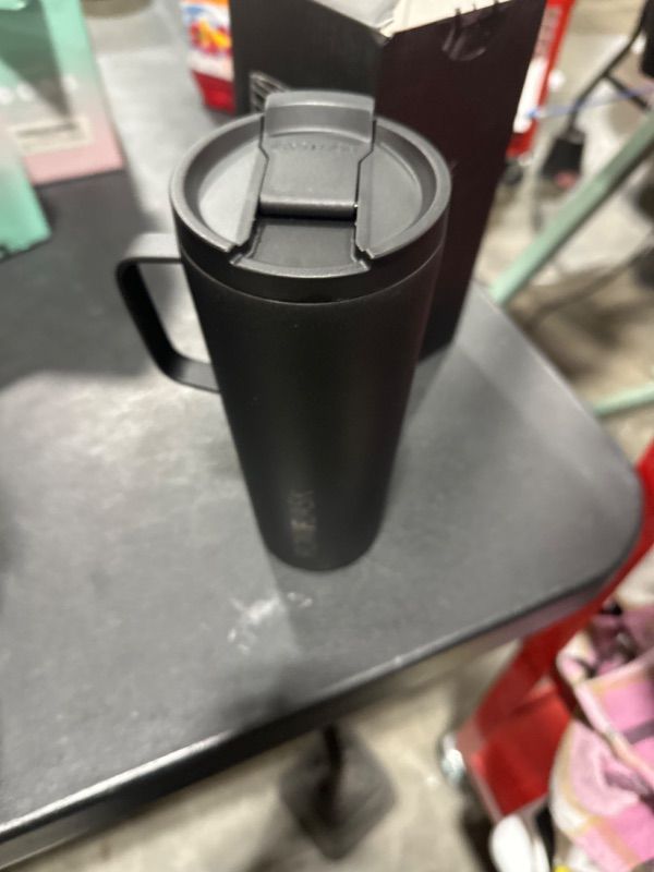 Photo 1 of IRON °FLASK Grip Coffee Mug 2.0-16 Oz Premium Stainless Steel BPA-Free, Double-Walled Vacuum Insulated, Leak-Proof Flip Lid, Perfect for Hot & Cold Beverages 24 Oz Midnight Black