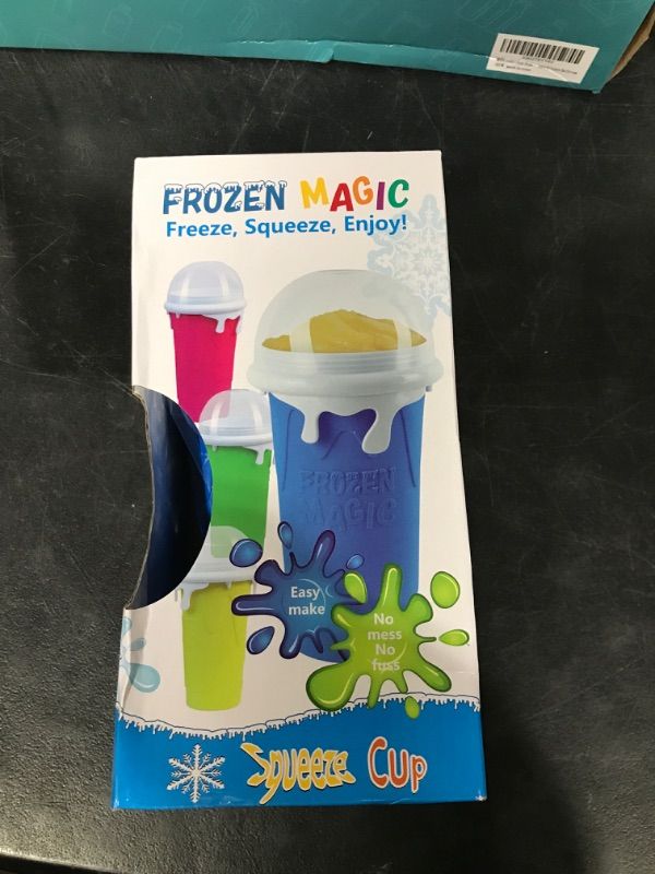 Photo 2 of Color Land Slushie Maker Cup, Upgrade 500ml,Instant Slushy Maker Cup Double Layer - Magic Quick Frozen Smoothies Cup, Cooling Cup, Cool gadgets Tiktok Trend Items, Cool Stuff Birthday Gifts - Blue 