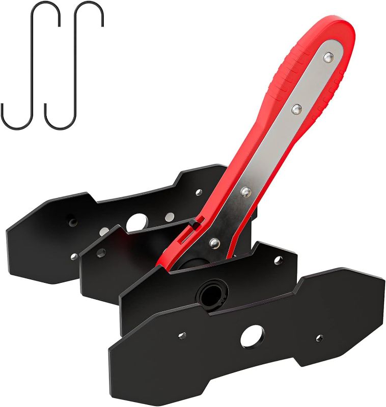 Photo 1 of BIGTUR Brake Caliper Press Tool, Car Ratcheting Brake Caliper Piston Spreader Press Tool with 2 pcs Steel Plates/2 pcs Hangers