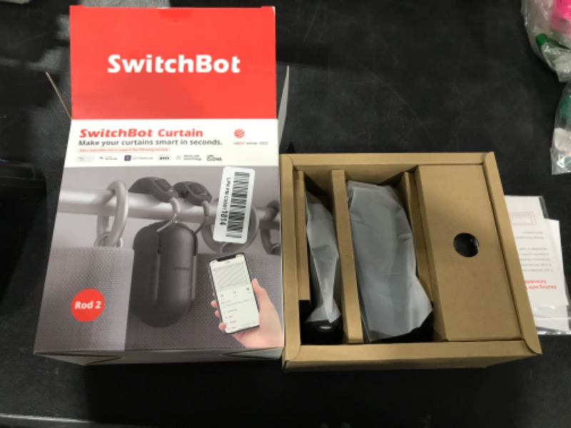 Photo 2 of [Upgraded Version] SwitchBot Curtain Smart Electric Motor - Wireless App Automate Timer Control, Add SwitchBot Hub Mini to Make it Compatible with Alexa, Google Home, IFTTT (Rod2.0 Version, Black) 1 Black