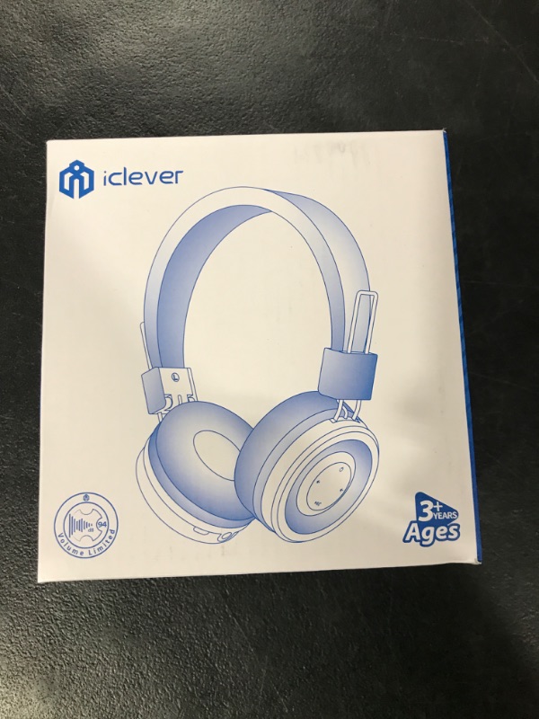 Photo 2 of Kids Bluetooth Headphones, iClever BTH02 Kids Headphones with MIC, 22H Playtime, Bluetooth 5.0 & Stereo Sound, Foldable, Adjustable Headband, Childrens Headphones for iPad Tablet School (Blue) Blue small