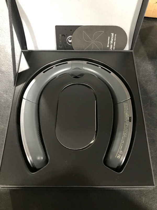 Photo 2 of DesertWest [2023 Flagship] Foldable Neck Fan, Innovation 8-Air-Duct, 360° Cooling, 4X Wind Power, USB-C Charging 4000mAh, Portable Hands-Free Personal Neck Fan for Outdoor Commute Starry Gray