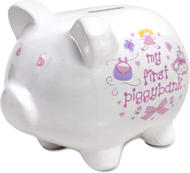 Photo 1 of Baby Essentials My First Piggy Bank, Baby's First Piggy Banks for Boys and Girls (Pink)
