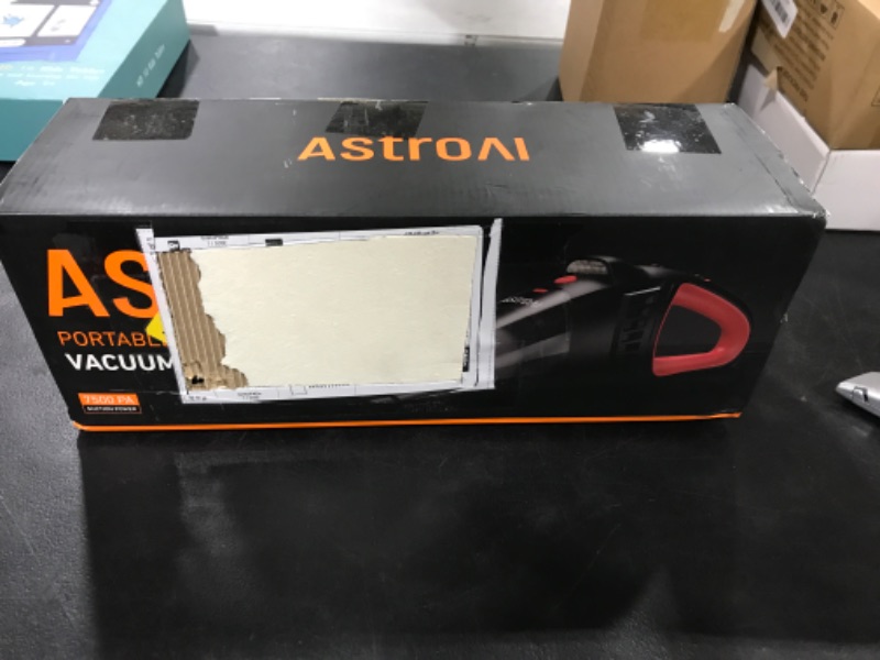 Photo 1 of AstroAI Car Vacuum, Car Accessories, Portable Handheld Vacuum Cleaner with 7500PA/12V High Power, LED Light and 16.4 Ft Cord, Car Cleaning Kit with 3 Filters for Daily Cleaning (AHVCJY801)
