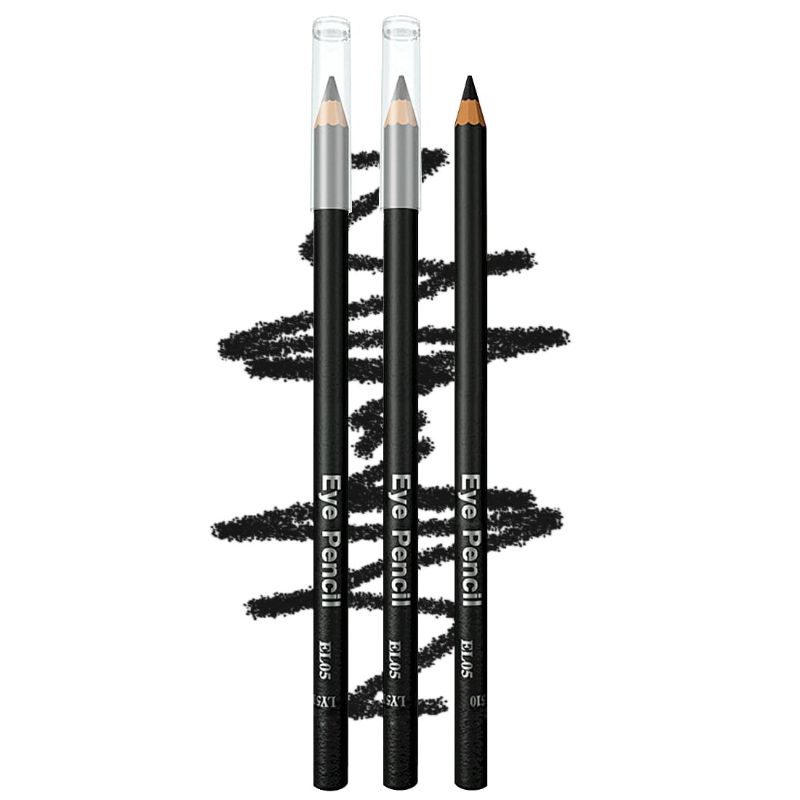 Photo 1 of 3 Classic Eyebrow Pencils,Long Lasting, Waterproof, Flexible Wooden Stick Eyebrow Pencil,[3-in-1]Eyebrow Pencil *3;Black #-0826012
