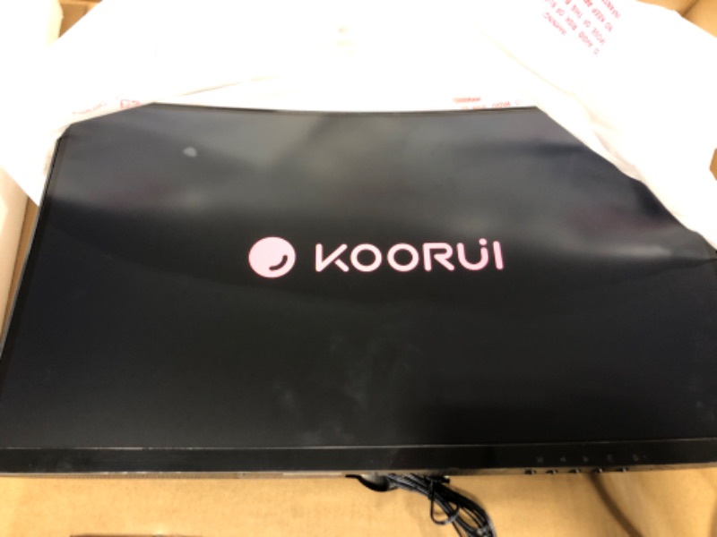 Photo 4 of KOORUI 24-Inch Curved Computer Monitor- Full HD 1080P 75Hz Gaming Monitor 1800R LED Monitor HDMI VGA, Tilt Adjustment, Eye Care, Black 24N5C 24N5C/75Hz