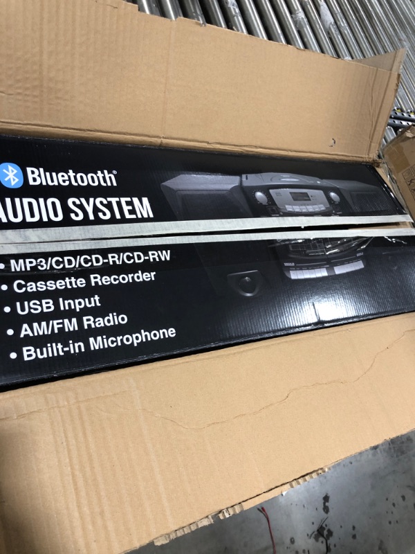 Photo 3 of Supersonic Black Edition Vintage Bluetooth Stereo System Home Music Audio System, CD/MP3 Player, AM/FM Radio, Dual Cassette Player/Rec USB inputs, Detachable Speakers, AC/DC, (Remote Included)