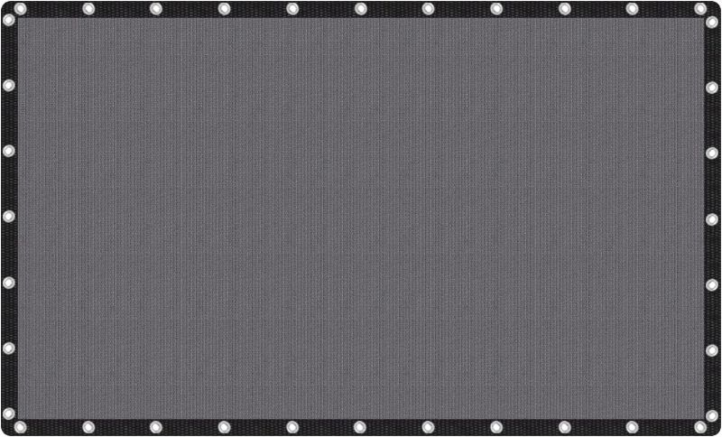 Photo 1 of  VICLLAX Shade Fabric Sun Shade Cloth Privacy Screen with Reinforced Grommets for Patio Garden Pergola Cover Canopy 12x20 FT, Grey 