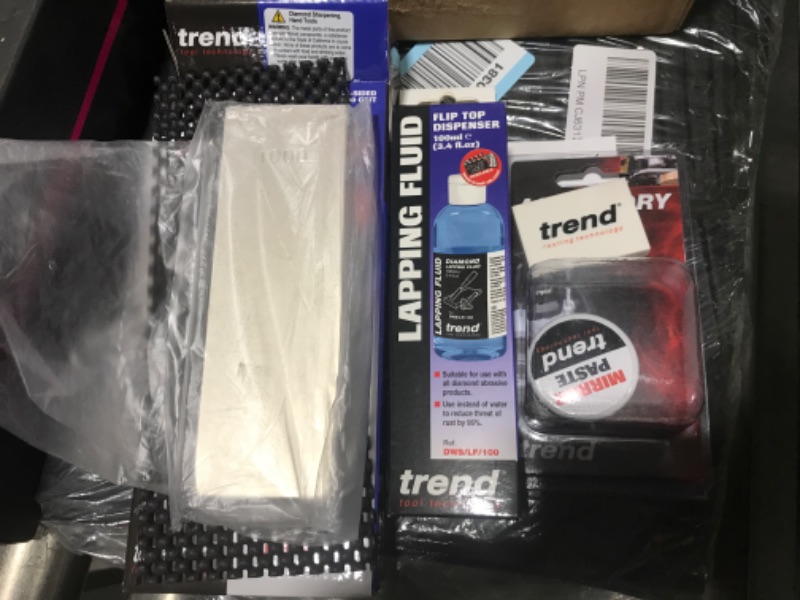 Photo 2 of  Trend Complete Sharpening Set: 6 Inch Diamond Bench Stone, Tapered File, Leather Strop, Lapping Fluid, Mirror Paste, Cleaning Block & Storage Case, DWS/KIT/K 