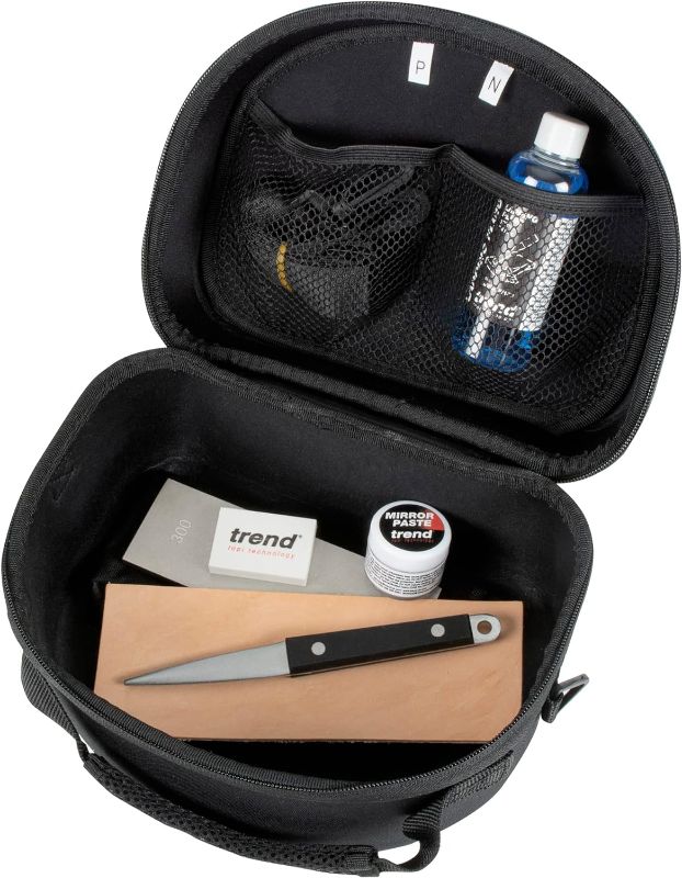 Photo 1 of  Trend Complete Sharpening Set: 6 Inch Diamond Bench Stone, Tapered File, Leather Strop, Lapping Fluid, Mirror Paste, Cleaning Block & Storage Case, DWS/KIT/K 