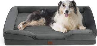 Photo 1 of  Bedsure Orthopedic Dog Bed for Extra Large Dogs - XL Plus Waterproof Dog Sofa Bed, Supportive Foam Pet Couch Bed with Removable Washable Cover, Waterproof Lining and Nonskid Bottom, Dark Grey 