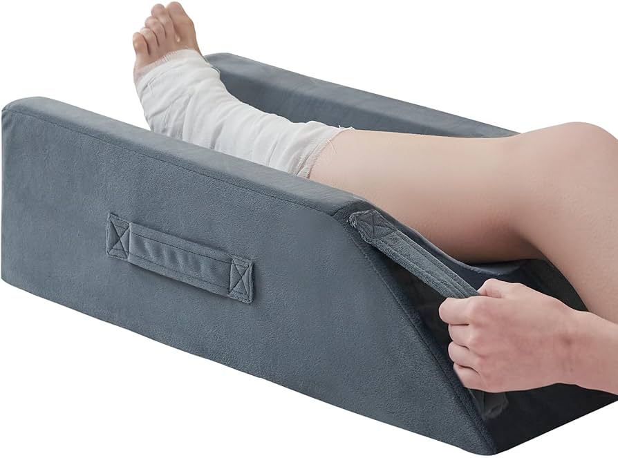 Photo 1 of 3 PIECE MEMORY FOAM LEG ELEVATION PILLOW SET, DARK GREY