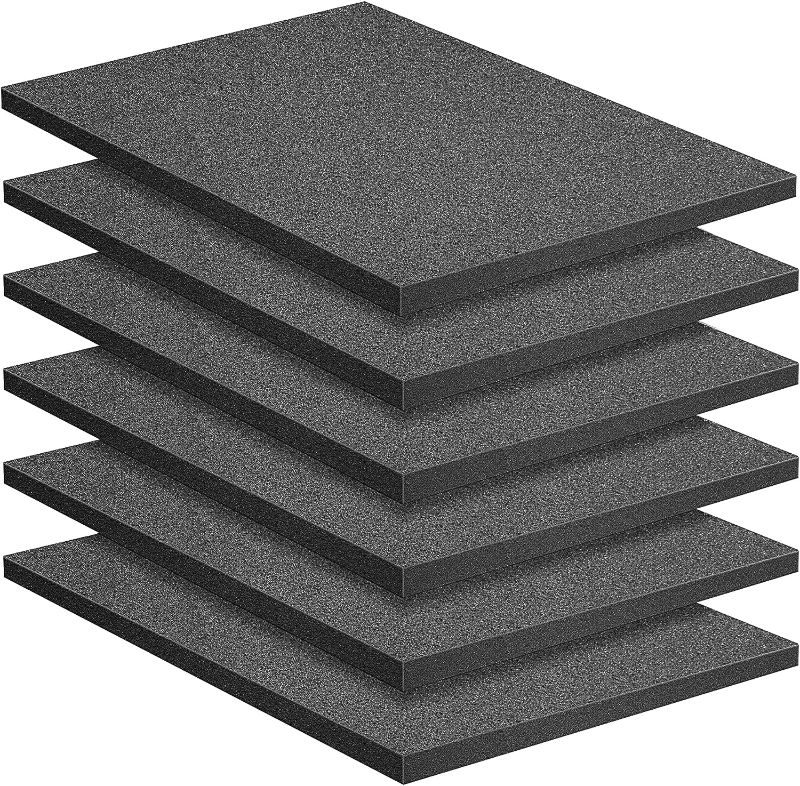 Photo 1 of  6 Pcs Polyethylene Foam Sheets- 16x12x1 Inch Tool Box Polyethylene Foam Pads- Cuttable Foam Inserts for Cases Toolbox Camera Storage and Crafts 