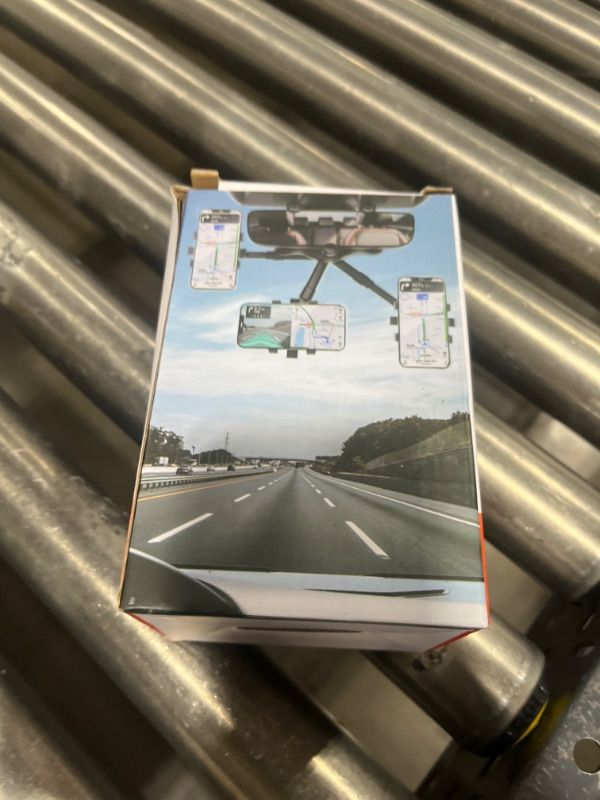 Photo 1 of 2022 New Version-Car Phone Holder Mount, Rearview Mirror Phone Holder for Car, 360°Rotatable and Retractable Car Phone Holder, Multifunctional Phone Mount for Car, for All Mobile Phones