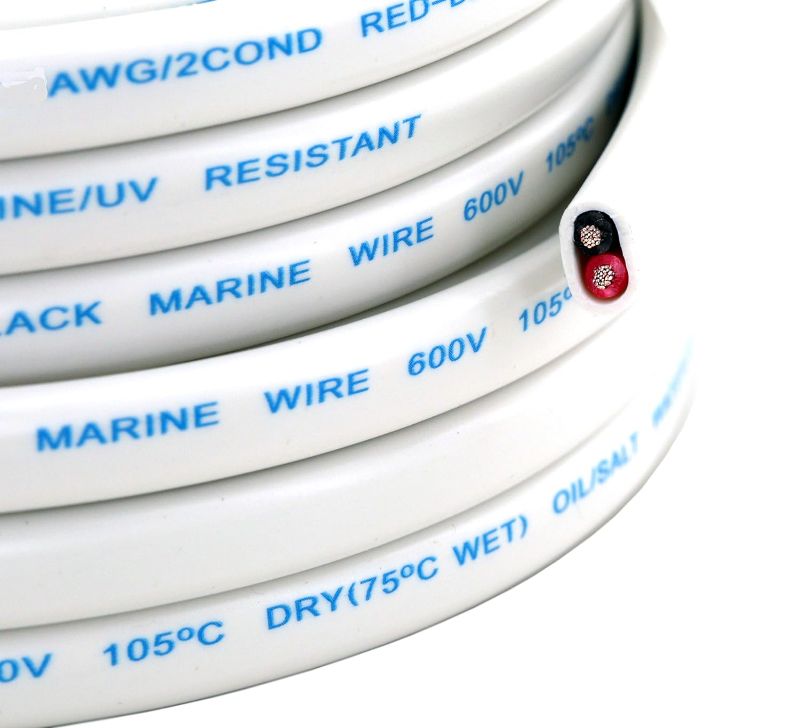 Photo 1 of GS Power 18 GA (American Wire Gauge) AWG Tinned OFC Pure Copper Duplex Red Black Sheathed Dual Conductor AC Marine Boat Battery Harness Wire Cable Length: 100 Feet (Also Available in 200 FT) 