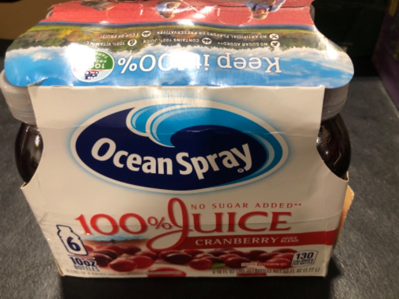 Photo 2 of Ocean Spray Cranberry Juice Drink, 10 Oz Bottles, 6 Pack (expires: 12.23.2023)