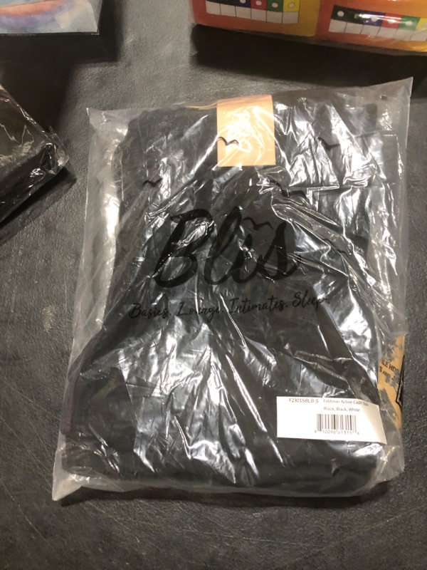 Photo 1 of Blis Workout Leggings for Women Fold Over Maternity Leggings Yoga Pants for Women Capri Length 3 Packs Available Small Black / White