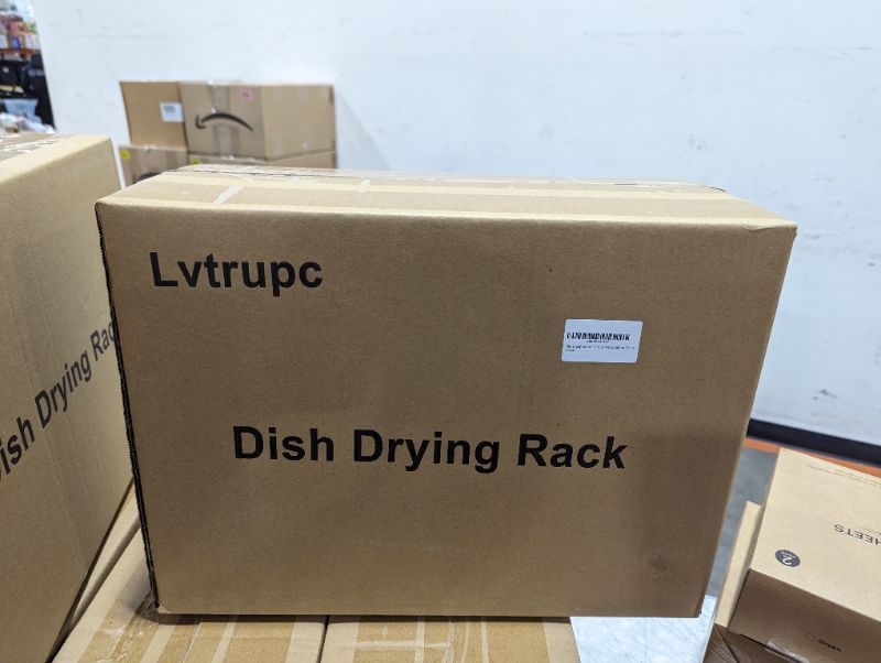 Photo 1 of Lvtrupc Dish Drying Rack - Large-Capacity Dish Rack for Kitchen Counter, Stainless Steel Dish Drainer, 2-Tier Kitchen Dish Drying Rack for Dishes, Cutlery and Wine Glasses with Extra Dryer Mat