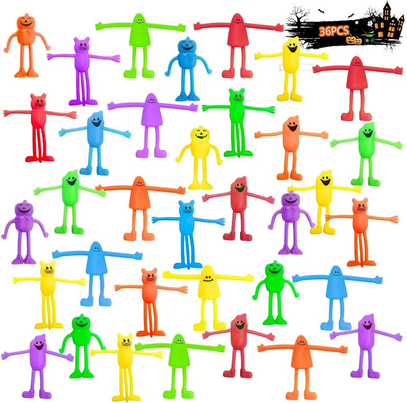 Photo 1 of 36Pcs Christmas Stretchy Bendable Man,Mini Smile Men Gift Stress Relief Toys for Kids Christmas Party Favors,Christmas Stocking Stuffers(Christmas) (Halloween)