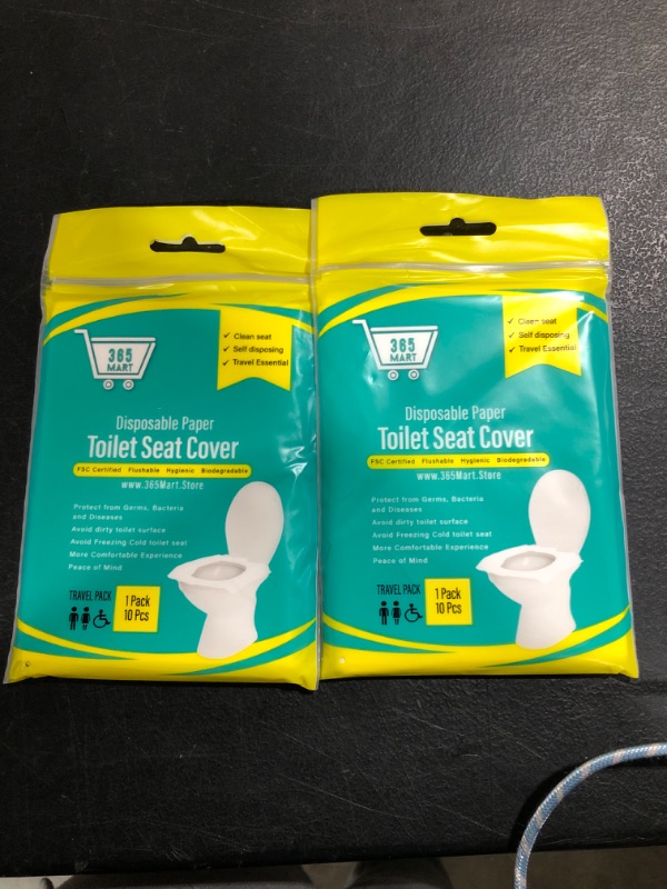 Photo 2 of 365Mart Toilet Seat Covers Disposable Travel Potty Traning Flushable for Kids and Adults, Use at Workplaces, Hospitals, Schools and Hotels for Good Hygiene, Avoid Germs, Viruses and Cold Commode Seat