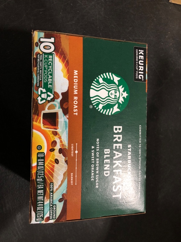 Photo 2 of Starbucks Coffee K-Cup Pods, Breakfast Blend Medium Roast, Ground Coffee K-Cup Pods for Keurig Brewing System, 10 CT K-Cup Pods Per Box (Pack of 3 Boxes) Breakfast Blend 10 Count 