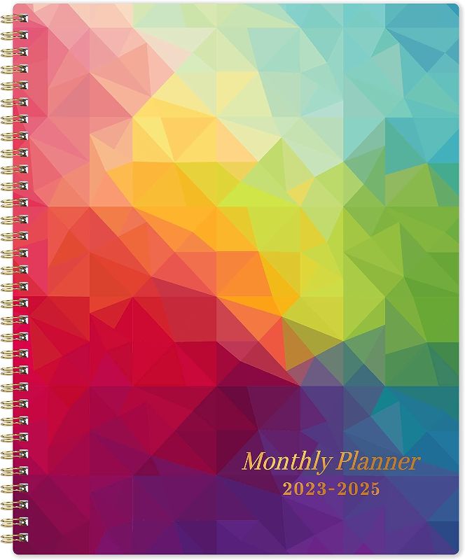 Photo 1 of Monthly Planner 2024 - Jan 2024- Dec. 2024, 2024 Monthly Planner, 9" x 11", Monthly Planner with Tabs + PocketThick Paper + Twin-Wire Binding - Dazzle Color Graphics
