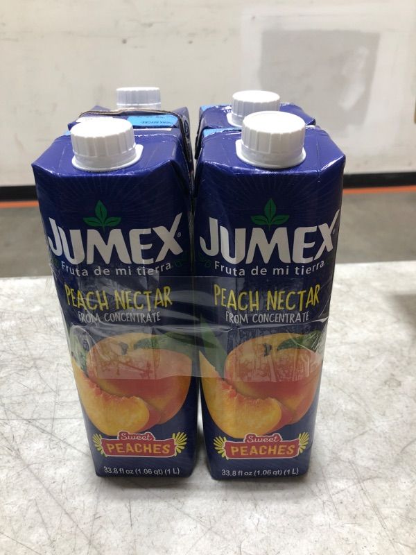 Photo 2 of  4 pack of Jumex Juice Tetra Peach exp 04/05/24