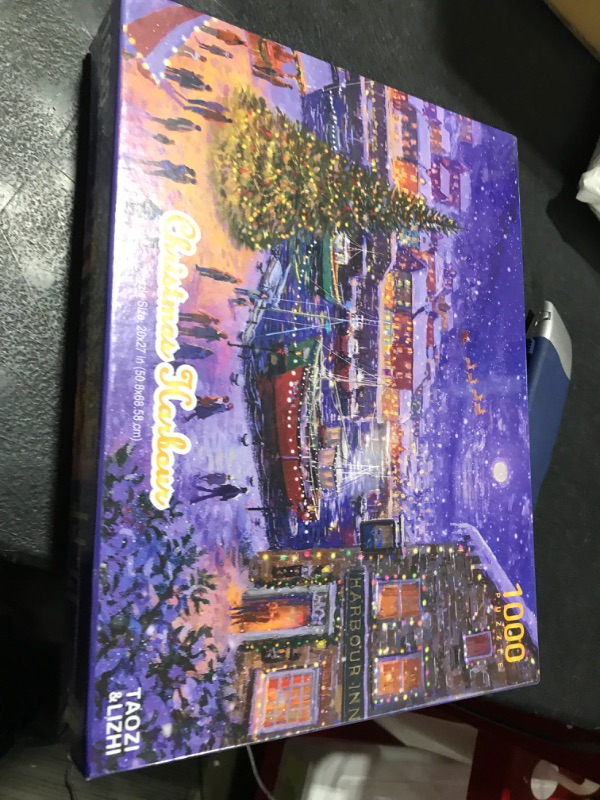 Photo 1 of TAOZI&LIZHI Christmas Puzzles for Adults 1000 Pieces, Christmas Harbour Holiday Cheer, Xmas Vacation, Jigsaw Puzzle Gifts for Women Men Families, Nightmare Before Christmas Decorations(27×20in)
