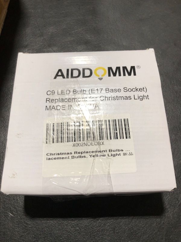 Photo 1 of 25 Pack C9 LED Replacement Christmas Light Bulbs Faceted LED Light Bulbs Commercial Grade E17 Intermediate Base Dimmable SMD LEDs UL Listed for Indoor and Outdoor Use (Yellow)