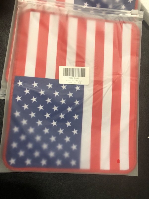 Photo 2 of cimetech Mouse Pad with Stitched Edge, Water-Resistant, Premium-Textured Mouse Mat, Non-Slip Rubber Base Mousepad for Laptop, Computer & PC, 10.6×8.3 inches (4MM-USA Flag)