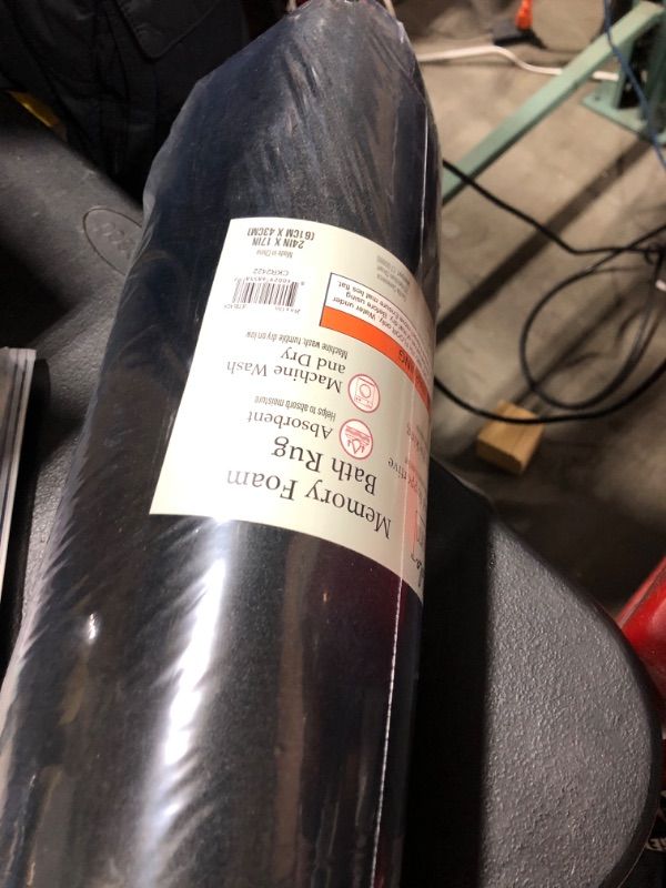 Photo 1 of lalaLOOM Thick Memory Foam Bath Rugs, Soft Velvet is Absorbent, Bathroom Mats, Durable Dots on Underside, Machine Washable Bathmat, Carpet Rug, Plush Room Décor for Shower Floor, 24x17, Black 17" x 24" Jet Black