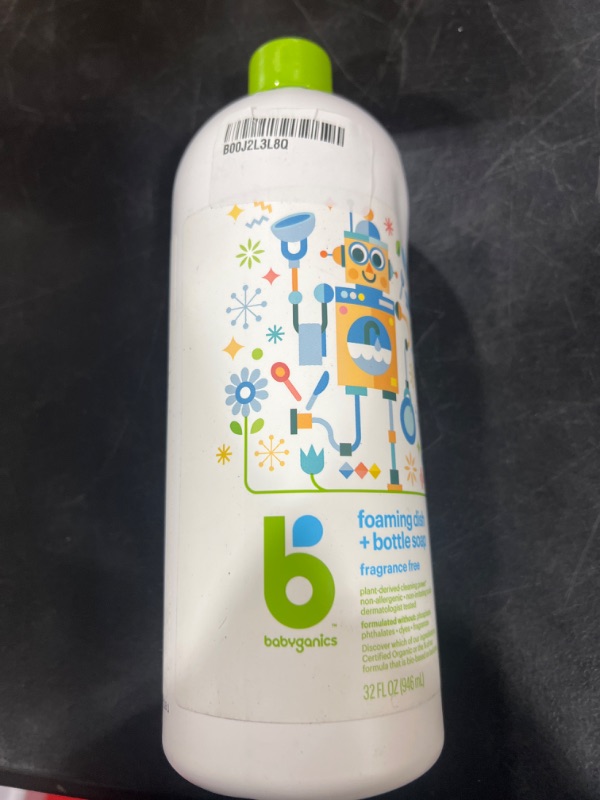 Photo 1 of BabyGanics Foaming Dish and Bottle Soap Refill, Fragrance Free, 32oz Bottle