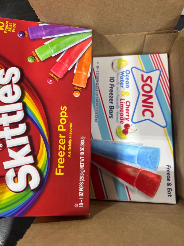 Photo 2 of SONIC FREEZER & Skittles Freezer Pops ~10 freeze pop box ~ Lot of 2