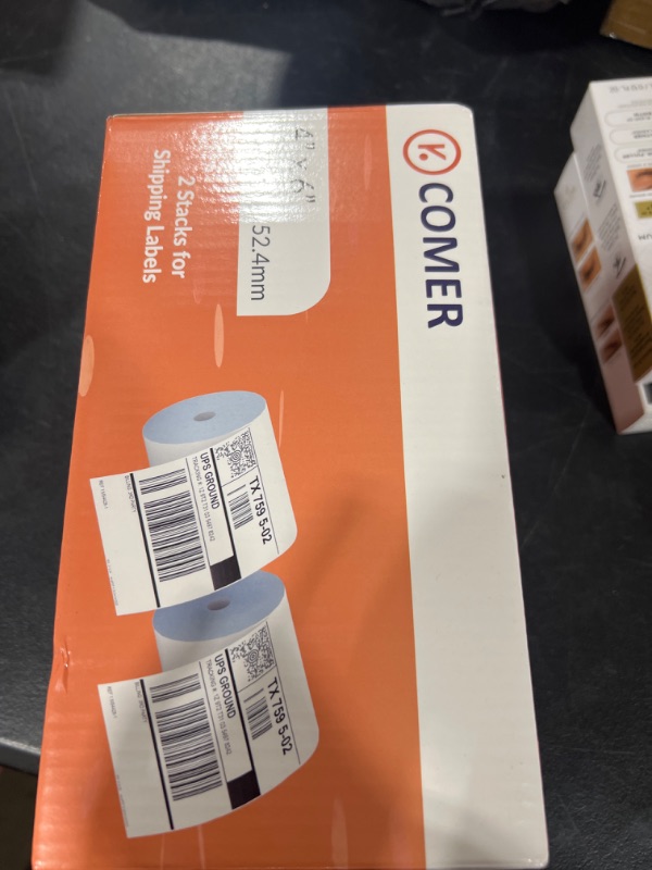 Photo 1 of K Comer 4x6 Thermal Shipping Labels (2 Stacks, 1000 Printer Labels) Stickers Printable,Waterproof,Self Adhesive,Mailing Address Labels for Packages Compatible with K Comer MUNBYN, Rollo