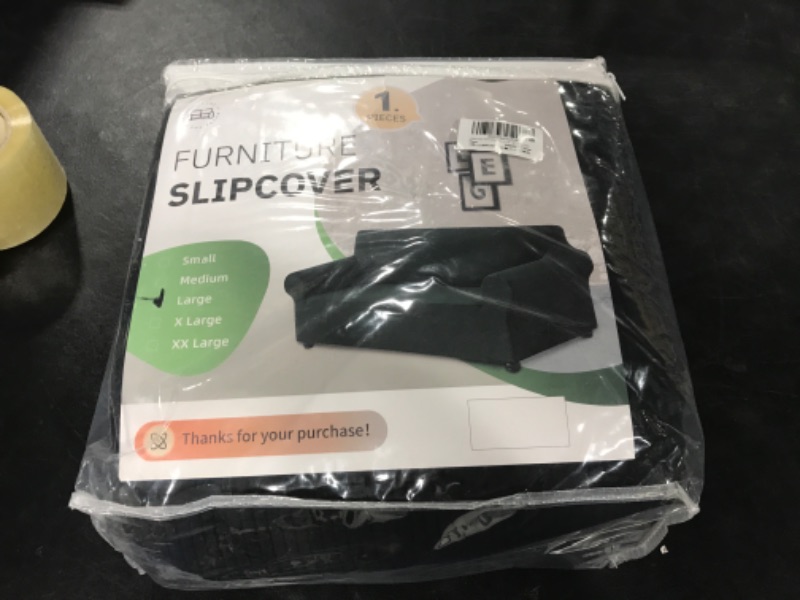 Photo 2 of LURKA Stretch Recliner Covers - Spandex Non Slip Recliner Chair Cover, Soft with Elastic Bottom for Leather Recliner, Black