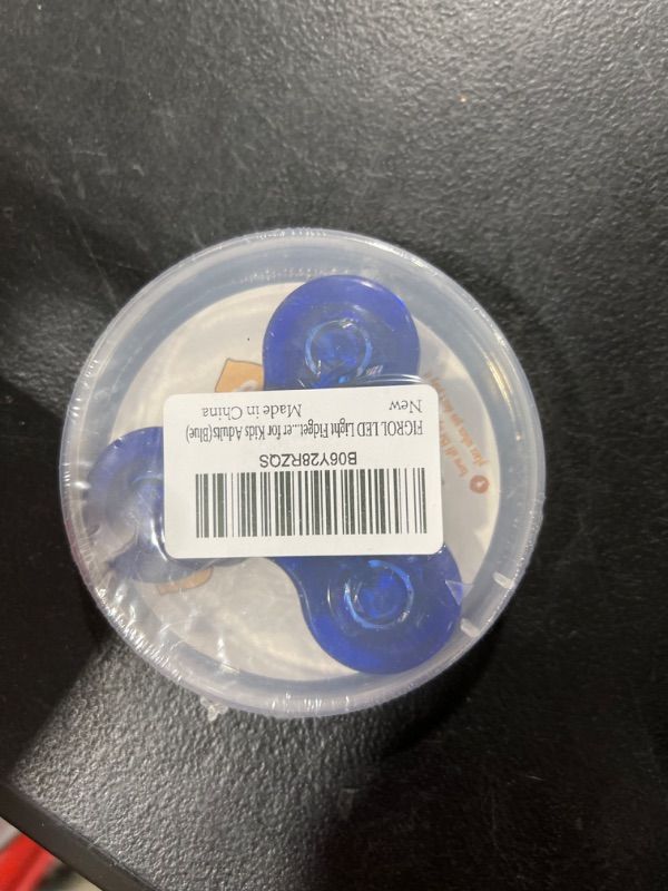 Photo 1 of FIGROL LED Light Fidget Spinner, Light Fidget Finger Toy Hand Spinner -Stress Reduction and Anxiety Relief Hand Spinner for Children Crystal-blue