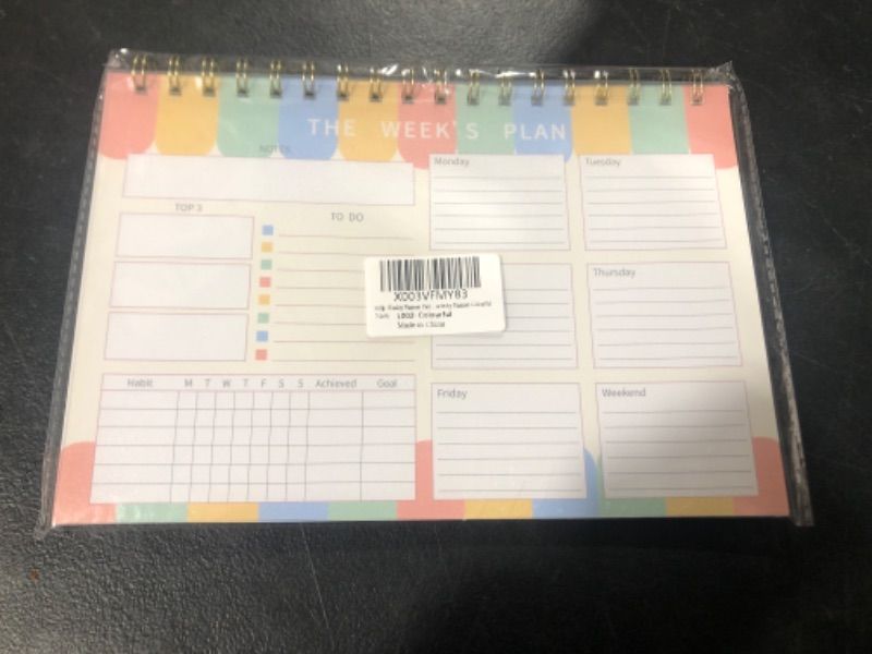 Photo 1 of Stilip Weekly to Do List Notepad 9.5x6.5”- 52 Sheets Undated Weekly with Tear Off Daily To Do List Notepad, Habit Tracker, Academic Planner Notebook - Full Year Productivity Planner-Colourful A4-Colourful