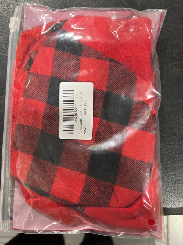 Photo 2 of ??? ??????? Frienperro Dog Clothes for Small Dogs Girl Boy, 100% Cotton Buffalo Plaid Small Dog Hoodie, Chihuahua Clothes Pet Cat Winter Warm Sweatshirt Sweater, Teacup Yorkie Puppy Coat Medium Red Plaid