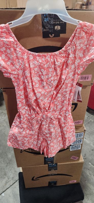 Photo 1 of Gap Kids Short Puff Sleeve One Piece Girls Romper 8 Pink Reef