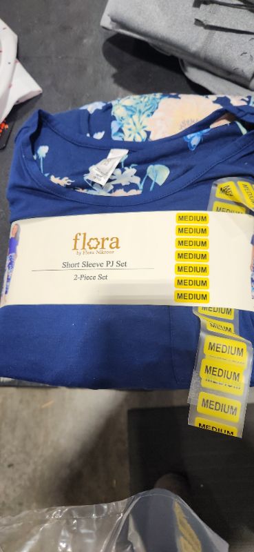 Photo 1 of Flora by Flora Nikrooz Ladies' 2-Piece Short Sleeve Pant PJ Pajama Set U Pick Size Medium
