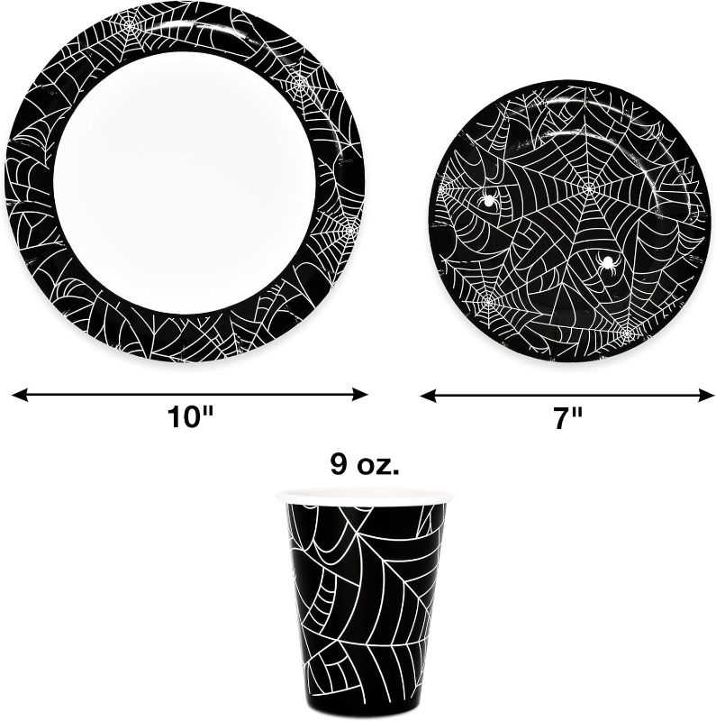 Photo 1 of  Spider Web Party Supplies Tableware Set 
