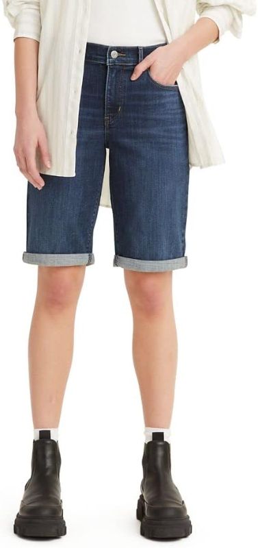 Photo 1 of PINKMARCO Jean Shorts Womens High Waisted Denim Shorts Plus Size Casual Summer Long Beach Bermuda Shorts Ripped Mom Stretchy Cute Juniors Baggy Jean Shorts Large