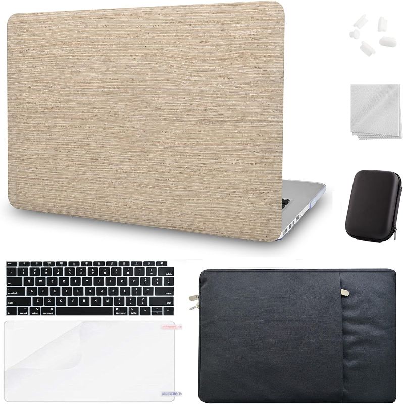 Photo 1 of KECC Compatible with MacBook Pro 13'' Case 2019-2016 Touch Bar A2159 A1989 A1706 A1708 Italian Leather Hard Shell+Keyboard Cover+Sleeve+Screen Protector+Charging Bag+Dust Plug+Dust Cloth (WL5)