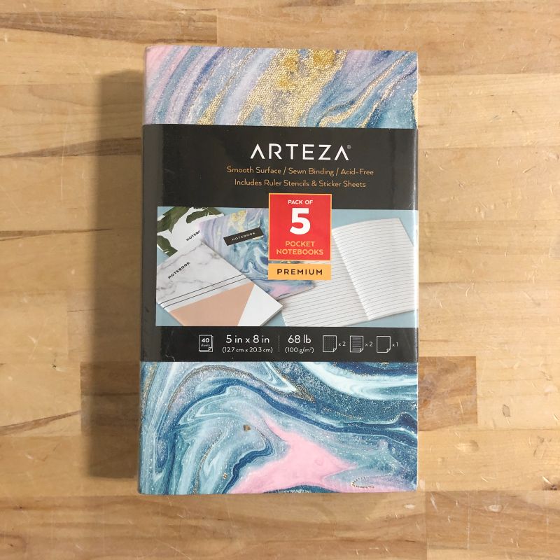 Photo 2 of NOTEBOOKS ONLY ARTEZA Small Pocket Notebook Set, 5 Pcs, 5 x 8 inches 