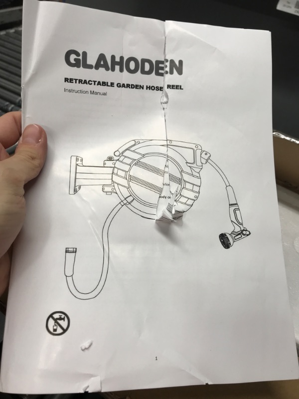 Photo 4 of **SEE NOTES**
GLAHODEN Retractable Garden Hose Reel, 1/2in x 140ft+6ft Increase Flow Rate By 20% Water Hose Reel, Patented Design for Any Length Lock Slow Return System 2 Year Anti-fading Hose Reel Wall Mount