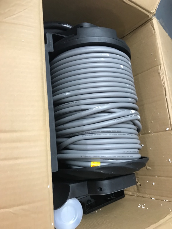Photo 1 of Giraffe Tools Grandfalls Pressure Washer Plus, Wall Mounted Electric Pressure Washer with Retractable Reel, 100FT Explosion-Proof Ultra Pressure Hose, Power Washer for Home/Car/Driveway/Patio 100FT NON-REPLACEABLE UPGRADED GRAY HOSE