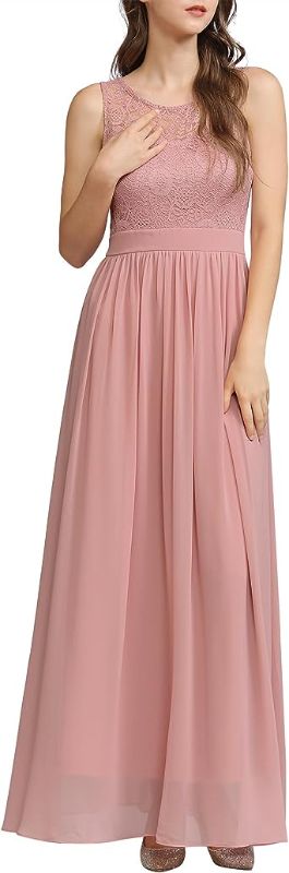 Photo 1 of Dressystar Women's Floral Lace Dress Short Bridesmaid Dresses with Sheer Neckline (blush)