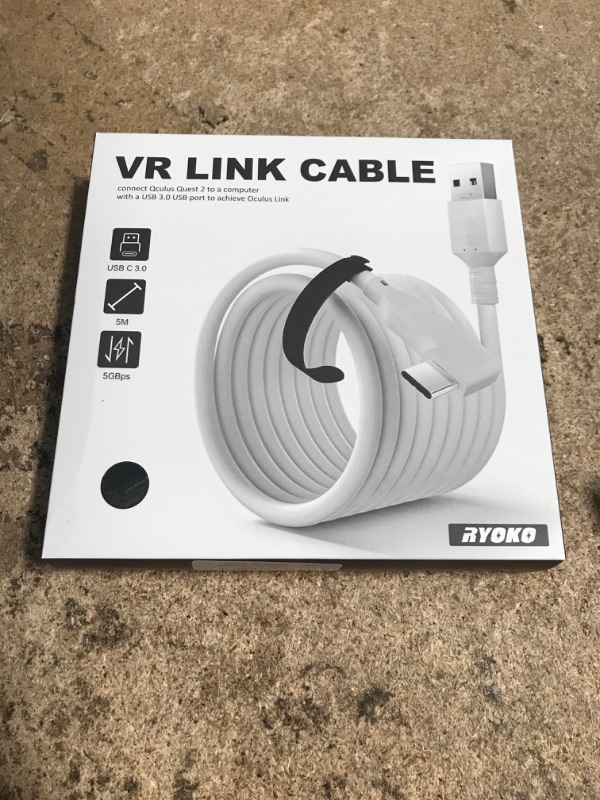 Photo 2 of TOENNESEN Link Cable 16FT Compatible with Oculus Quest 2/Pro/Pico4/Steam, High Speed Data Transfer and Fast Charging USB 3.0 Type A to C Cable for VR Headsets Accessories