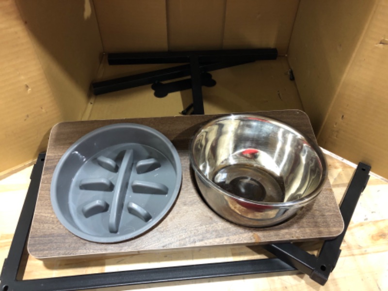 Photo 2 of 
USED ITEM. LOOSE HARDWARE MAY BE MISSING ITEMS

ADENGL Elevated Dog Bowls with Slow Feeder - 9 Heights Adjustable Raised Dog Bowl Stand with Two 1.7L Stainless Steel Dog Food Bowls & Slow Feeder, Perfect for Medium Large Sized Dogs and Cats